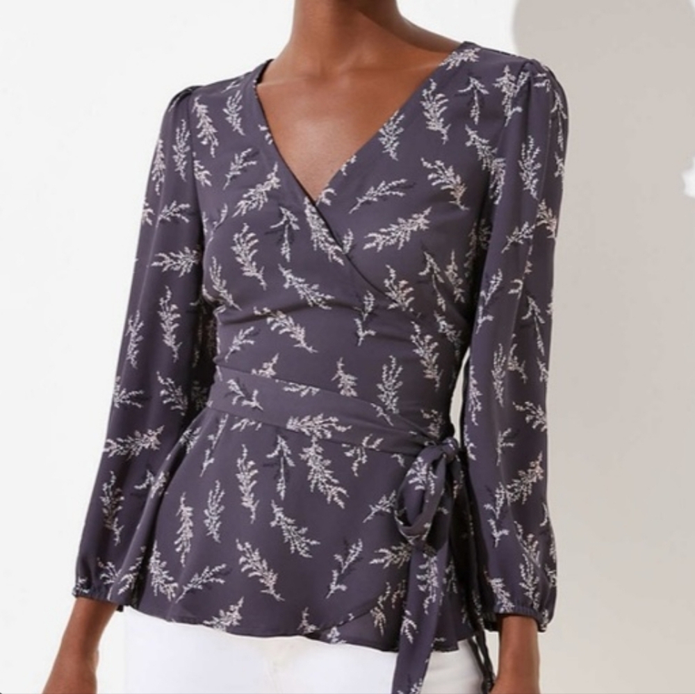 Loft Wrap Blouse NWT | floral silky work top